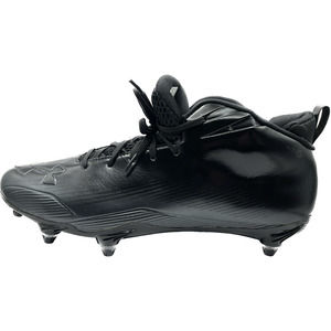 Under Armour Nitro III Size 13 Mid D Football Cleats 1215738-001 Glossy Black